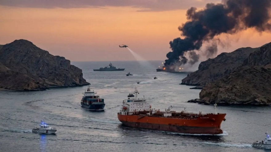 Iran cho phép tàu thuyền "5 nước thân thiện" lưu thông qua eo biển Hormuz an toàn